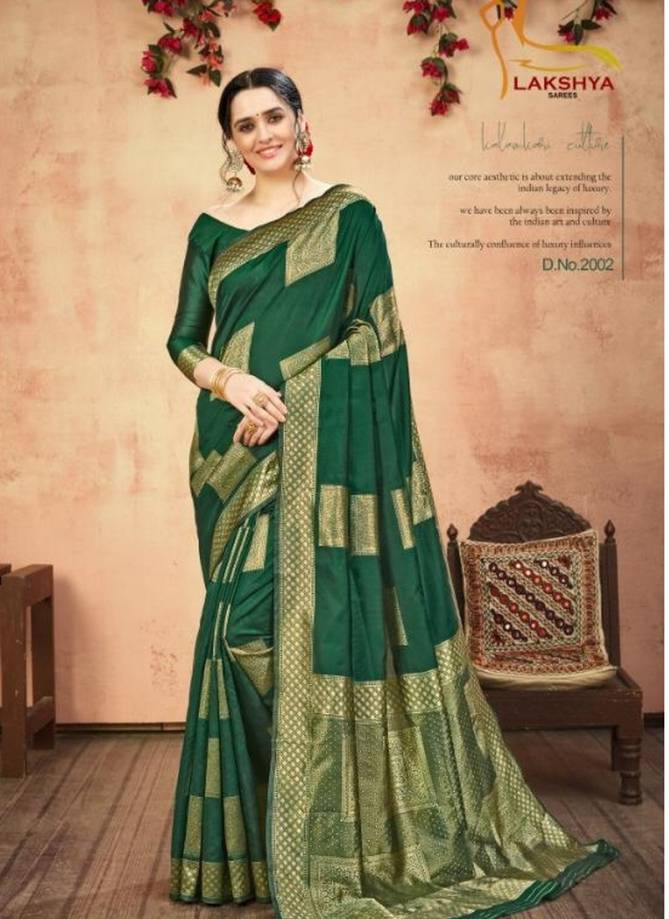 Lakshya Vidya Latest Designer Fancy Wedding Wear Heavy Printed Banarasi Silk Sarees Collection